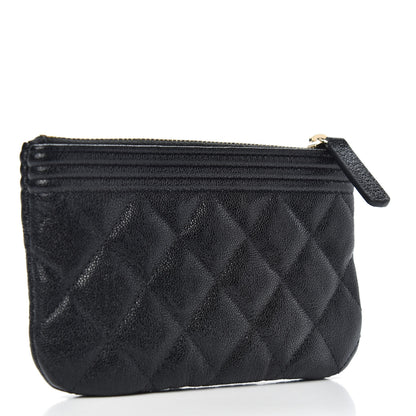 Chanel Caviar Quilted Zipped Boy Pouch Black 3 of 7
