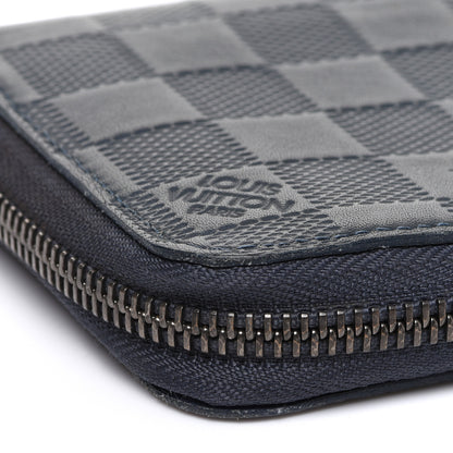 Louis Vuitton Damier Infini Zippy Vertical Wallet Midnight Blue 9 of 10