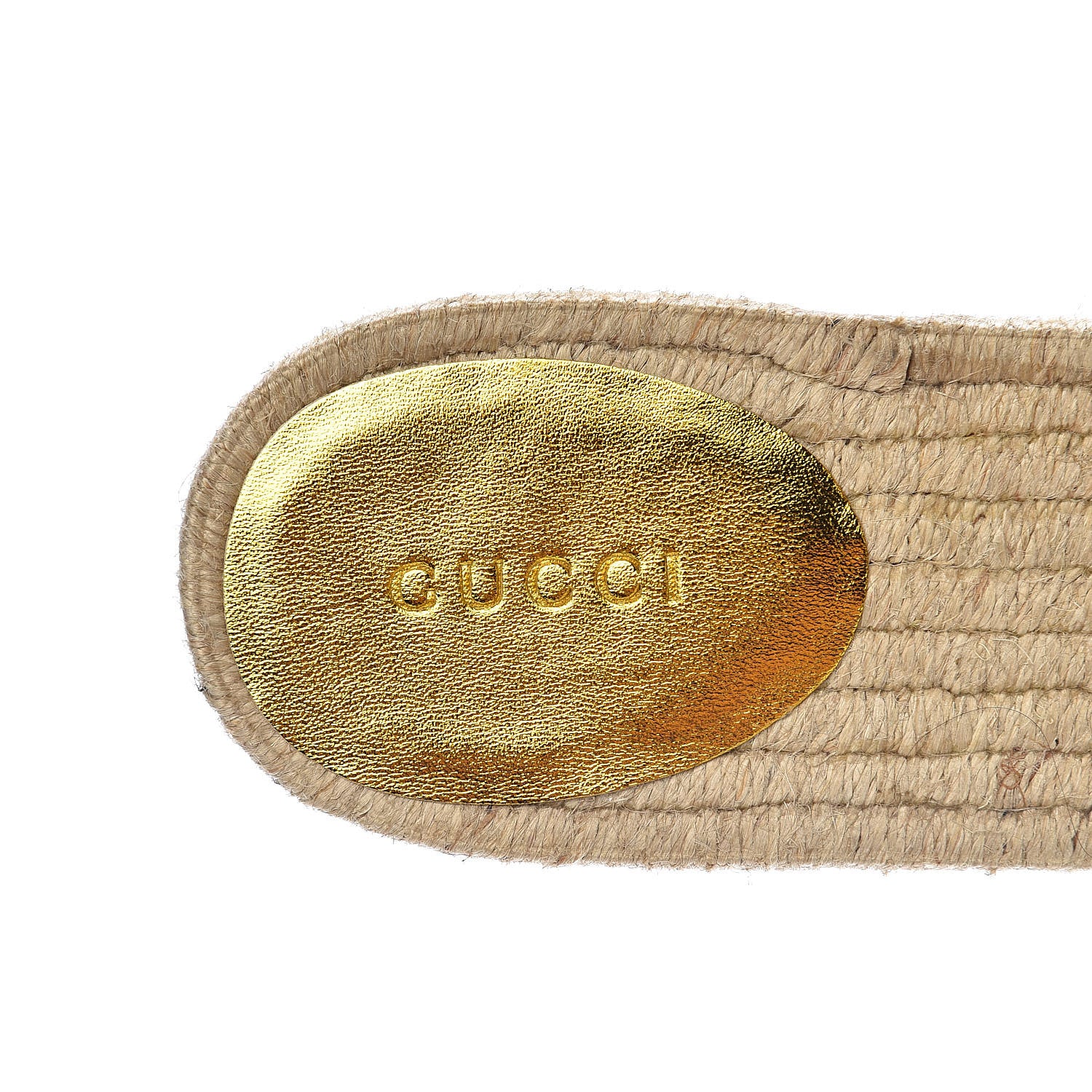 Gucci Metallic Nappa Matelasse GG Marmont Espadrille Slide Sandals 38.5 Oro 6 of 12