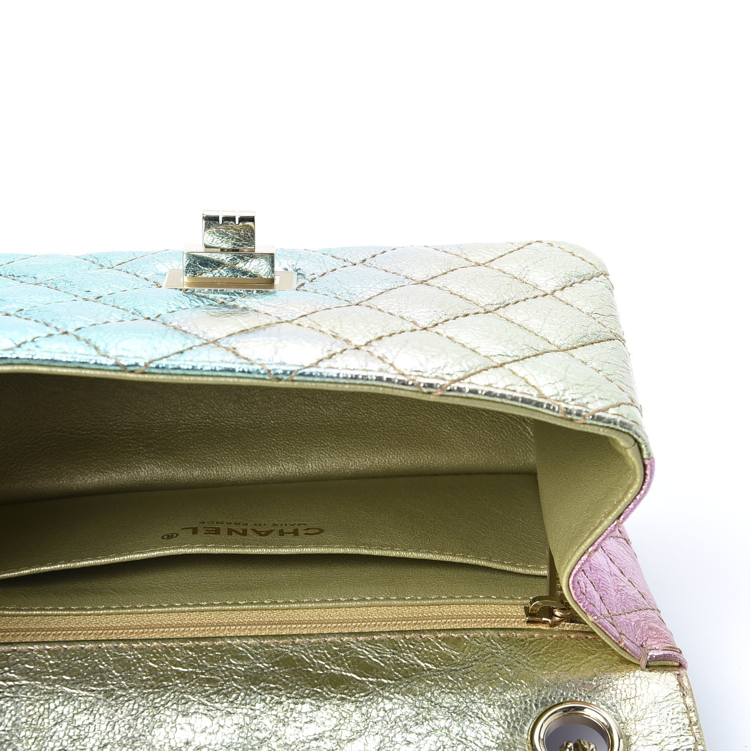 Chanel Metallic Goatskin Quilted Mini 2.55 Reissue Flap Multicolor 4 of 10
