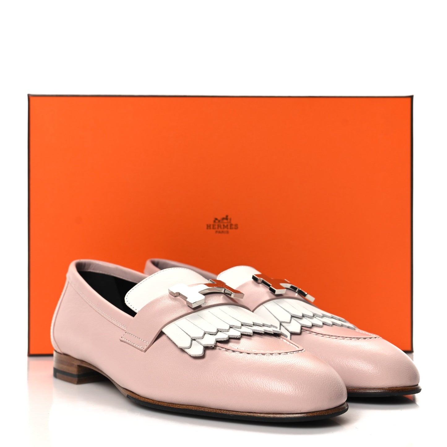 Goatskin Womens Royal Loafers 37 Rose Porcelain White