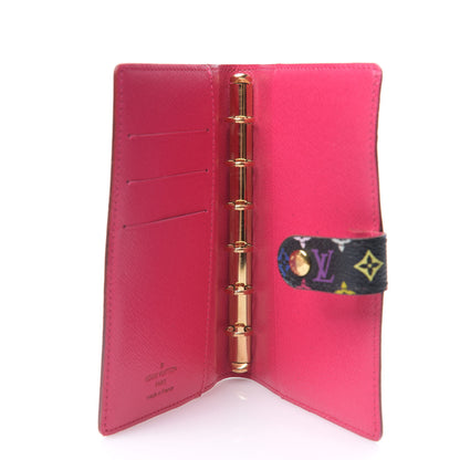 Louis Vuitton Monogram Multicolor Small Ring Agenda Cover Black Grenade 4 of 9