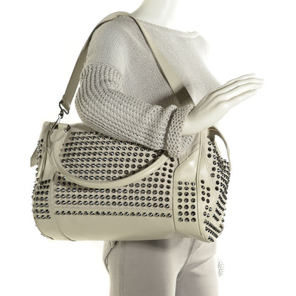 Burberry Lambskin Studded Medium Edenham Tote Pale Trench 2 of 13