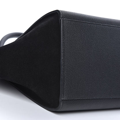 Celine Drummed Calfskin Suede Small Trapeze Black 7 of 9