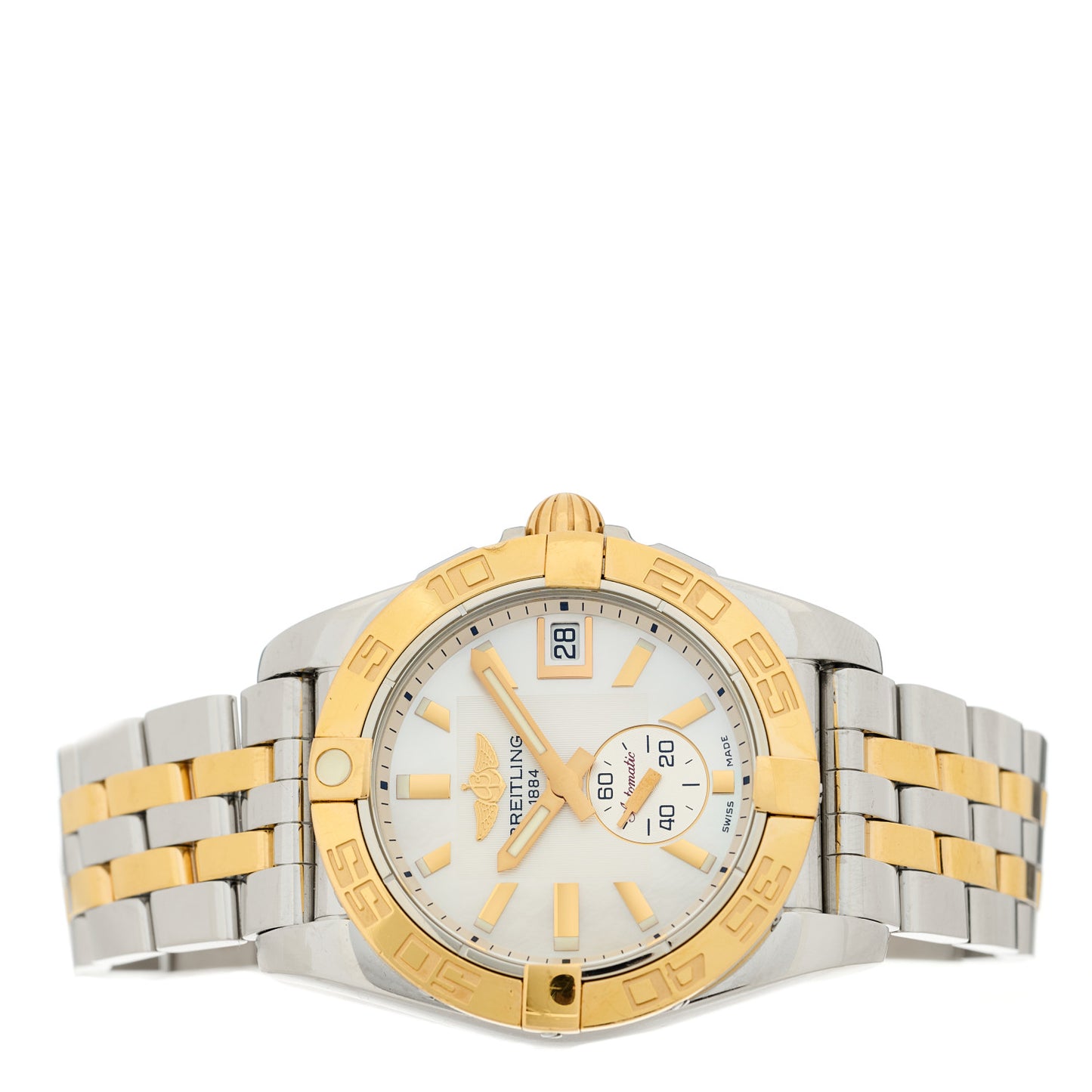 Stainless Steel 18K Rose Gold Mother of Pearl 36mm Galactic Automatic Watch C37330