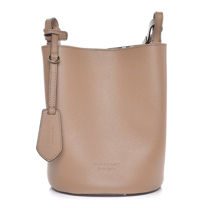 Burberry Calfskin Small Lorne Bucket Crossbody Natural 1 of 6