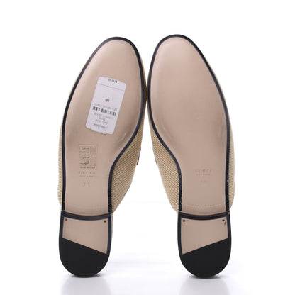 Gucci Canvas Vintage Charlotte Princetown Slippers 39 Cuir 5 of 8