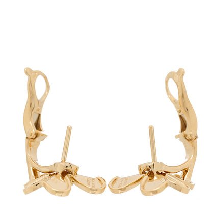 Van Cleef & Arpels 18K Yellow Gold Diamond Small Frivole Earrings 3 of 5