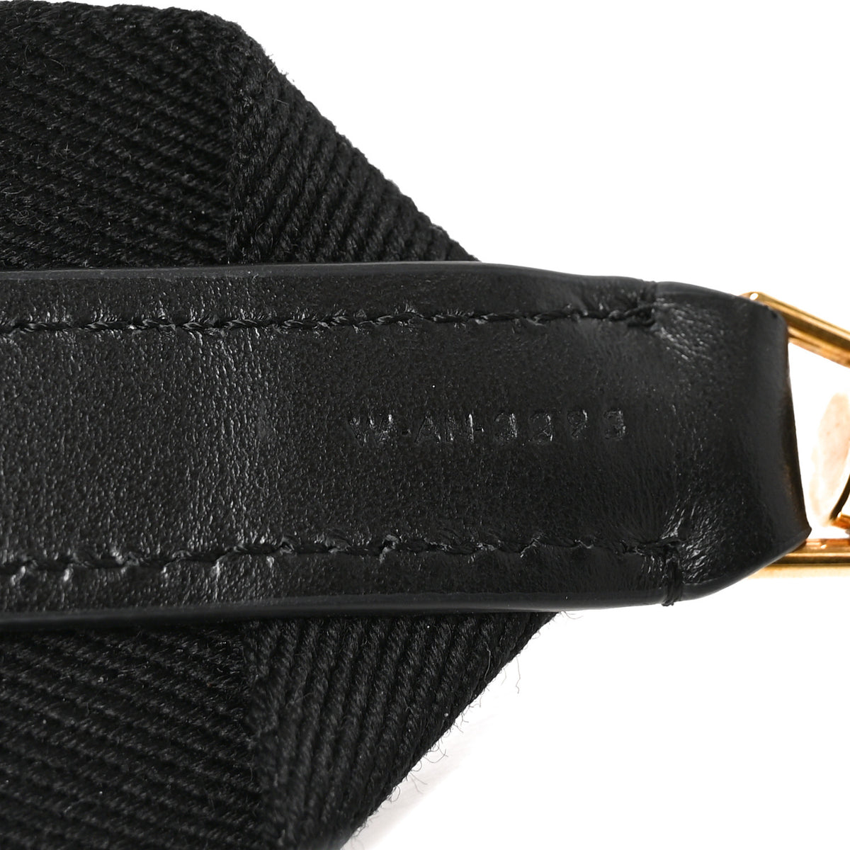 Jacquard Wool Logo Short Strap Black Beige