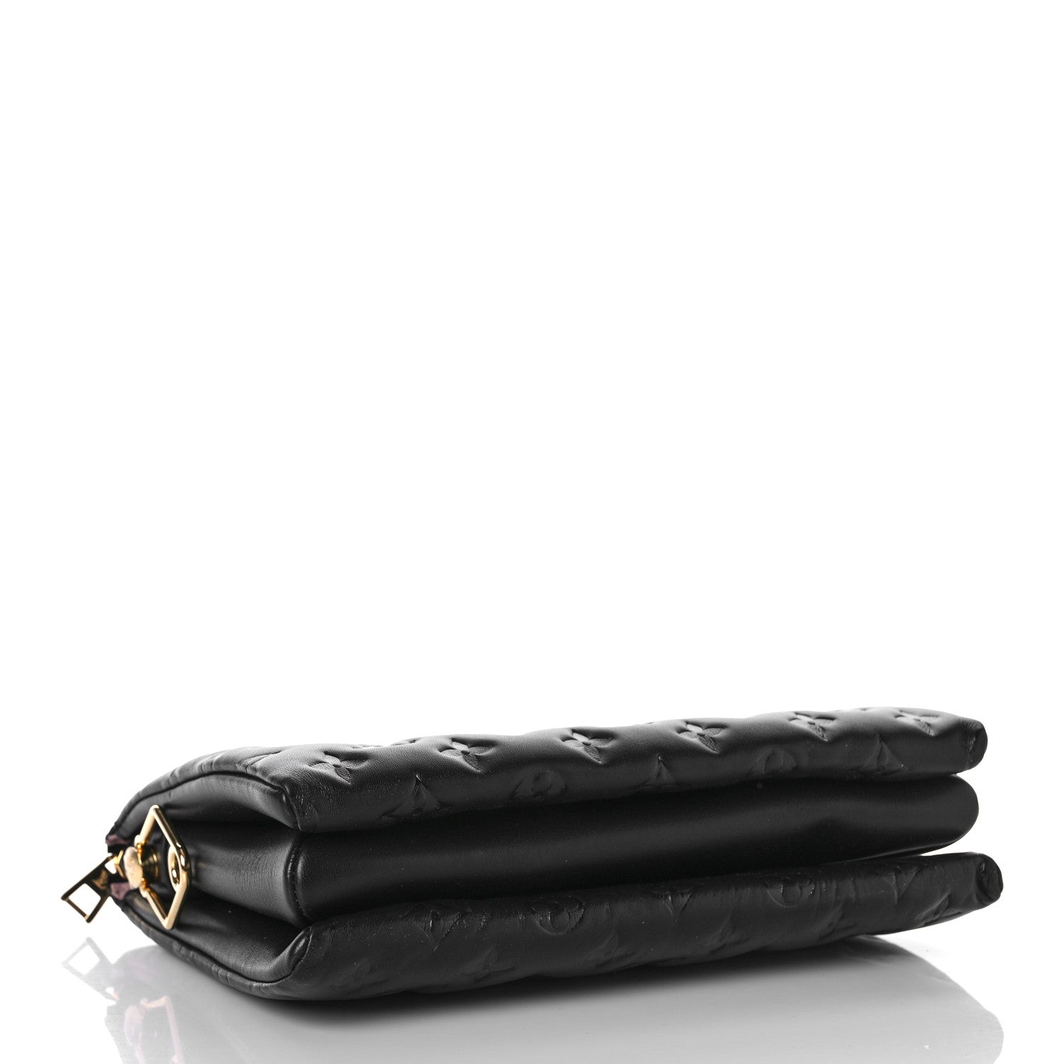 Louis Vuitton Lambskin Embossed Monogram Coussin PM Black 4 of 10