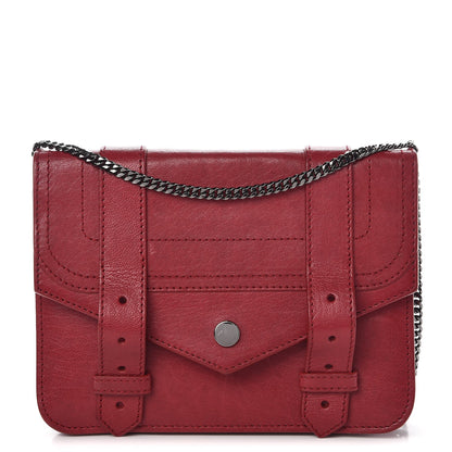 Proenza Schouler Lambskin PS1 Large Chain Wallet Red 1 of 8