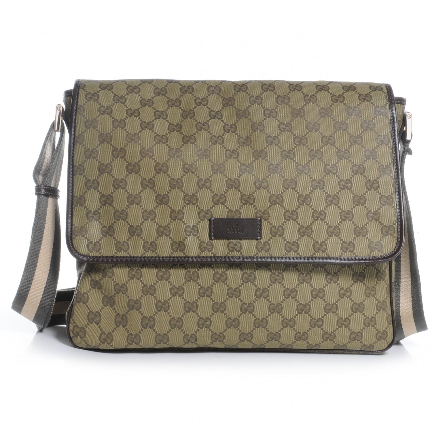Gucci Monogram Medium Flap Messenger Bag Beige 1 of 7