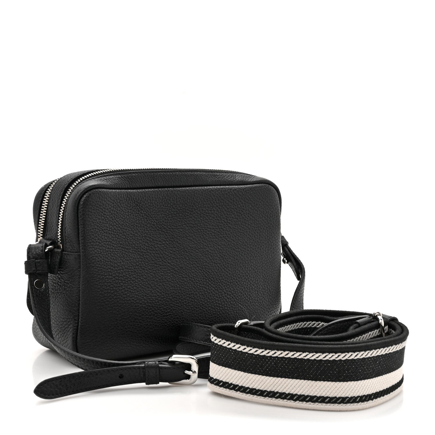 Prada Vitello Daino Soft Camera Crossbody Black 3 of 12