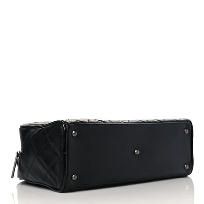 Chanel Calfskin Patent Quilted Bowler Black 4 of 10