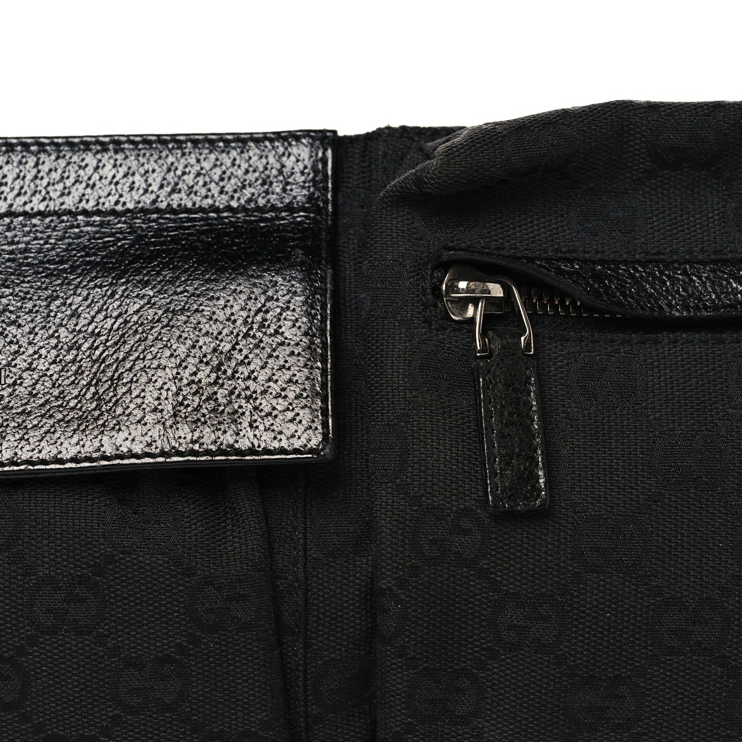Gucci GG Monogram Double Pocket Belt Bag Black 7 of 9