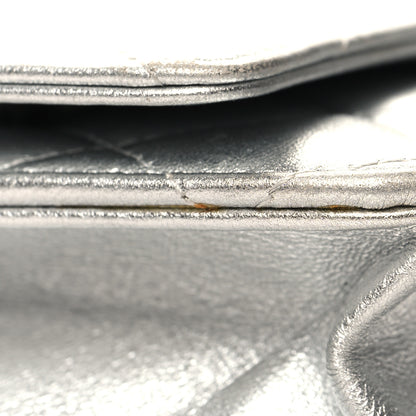 Chanel Metallic Lambskin Quilted Wallet On Chain WOC Silver 12 of 12