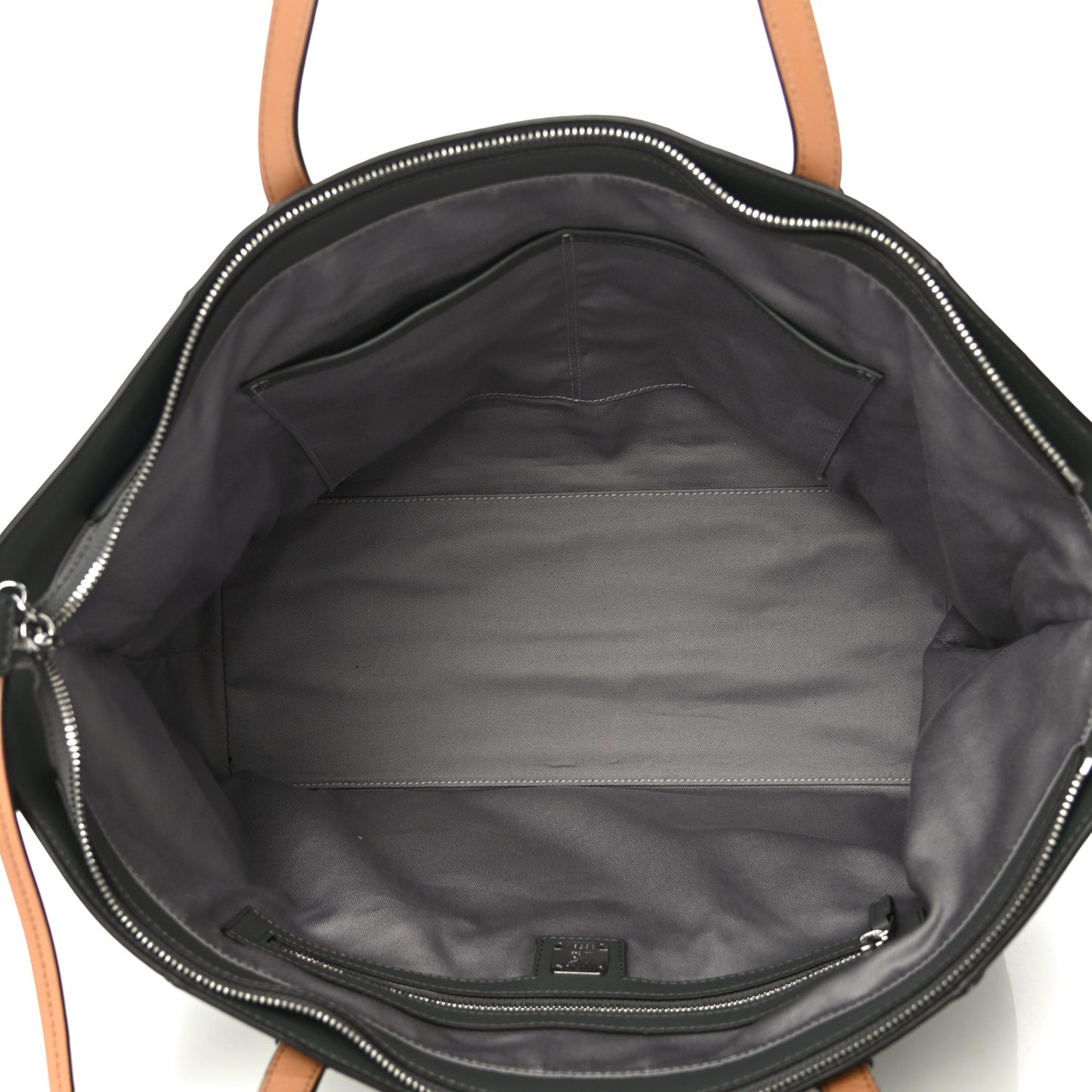 Calfskin Ottomar Monogram Medium Klara Top Zip Tote Charcoal