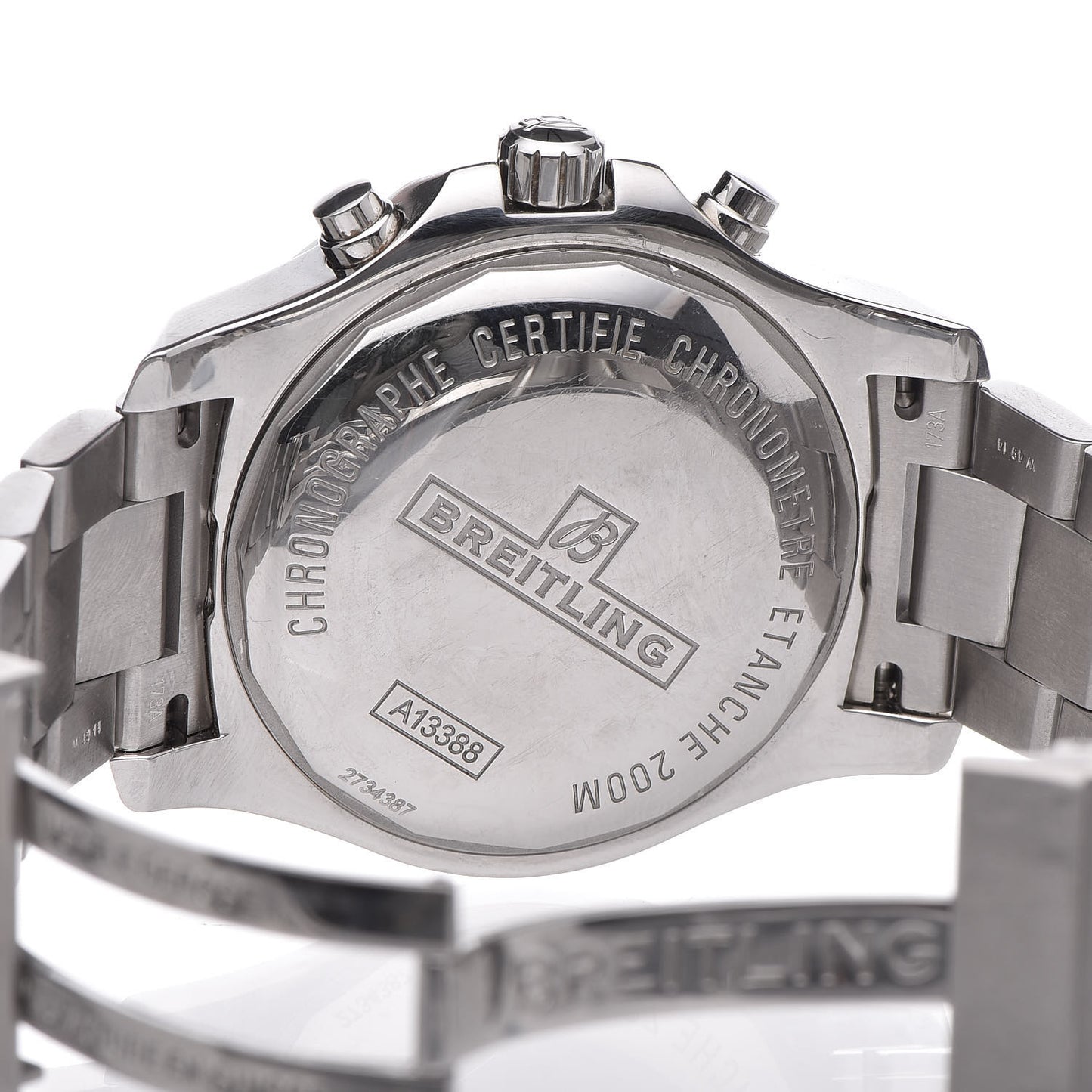 Stainless Steel 44mm Colt Chronograph Automatic Watch Black A13388