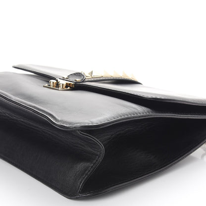 Valentino Garavani Vitello Extra Large Glam Lock Rockstud Flap Black 10 of 11