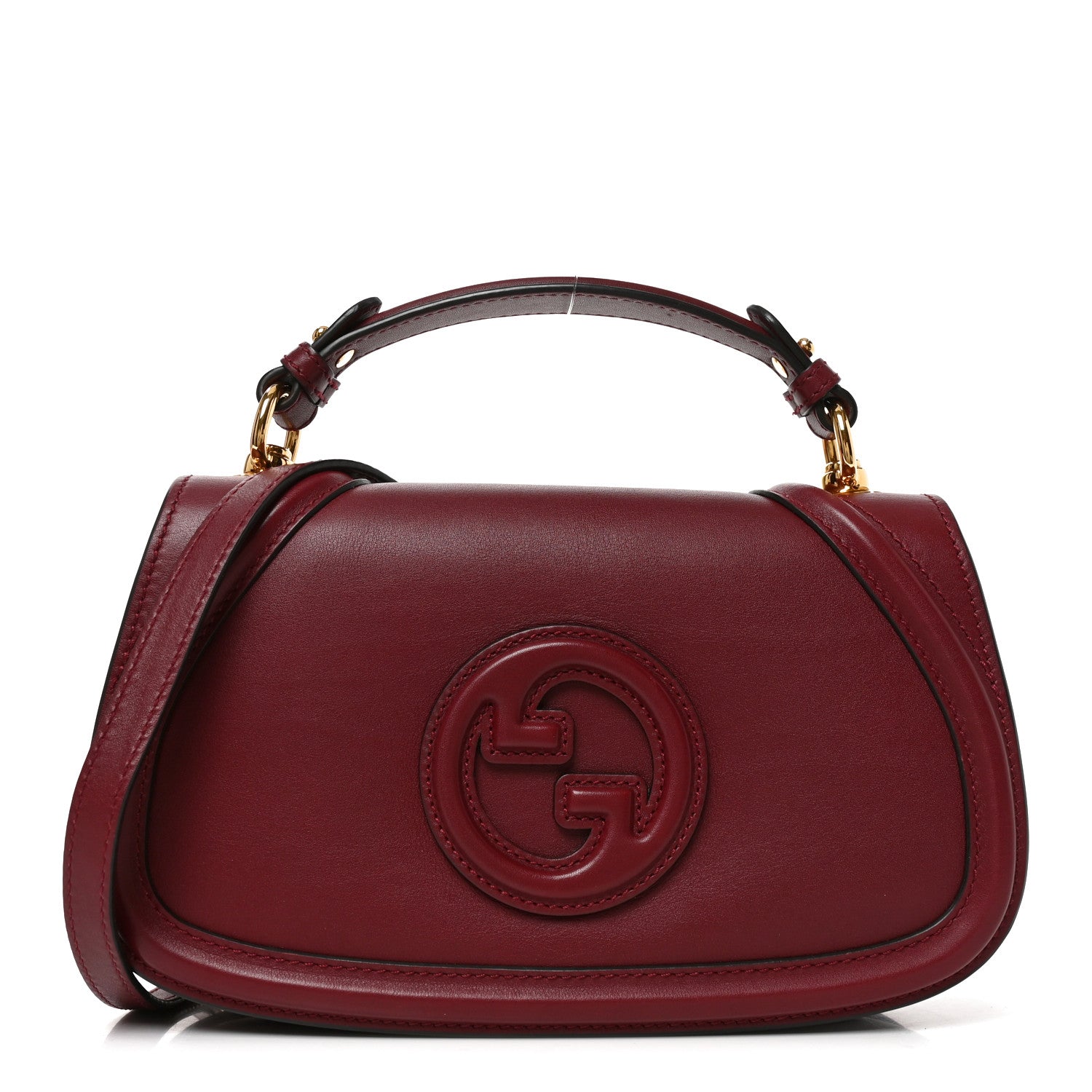 Gucci Roxy Calfskin Medium Blondie Top Handle Bag Rosso Ancora 1 of 10