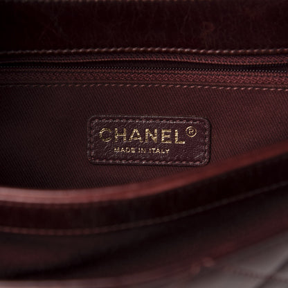 Chanel Calfskin Quilted Large Perfect Edge Flap Burgundy 6 of 10