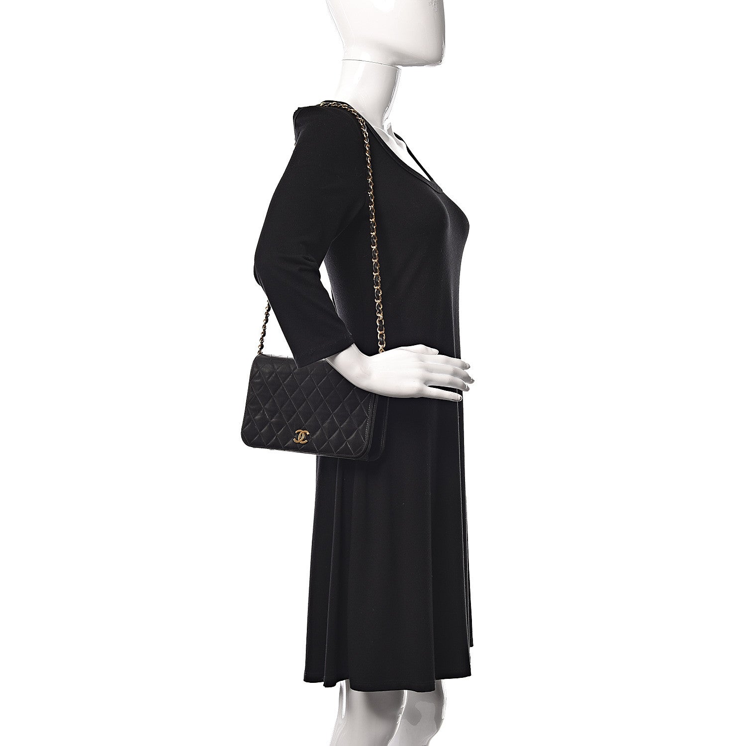 Chanel Lambskin Quilted Small Single Flap Black 2 of 20