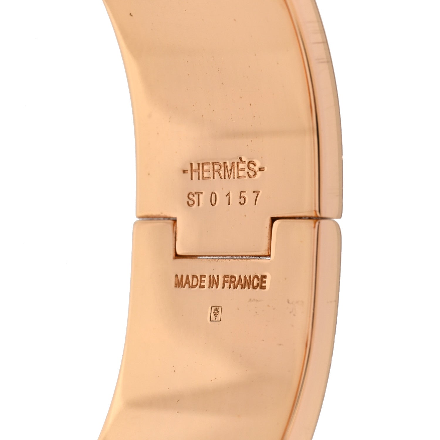 Hermes Enamel Wide Clic Clac H Bracelet GM White 4 of 5
