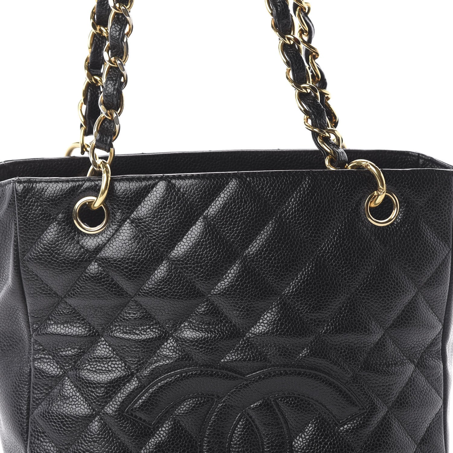 Chanel Caviar Quilted Petit Shopping Tote PST Black 17 of 17