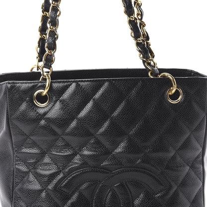 Chanel Caviar Quilted Petit Shopping Tote PST Black 17 of 17