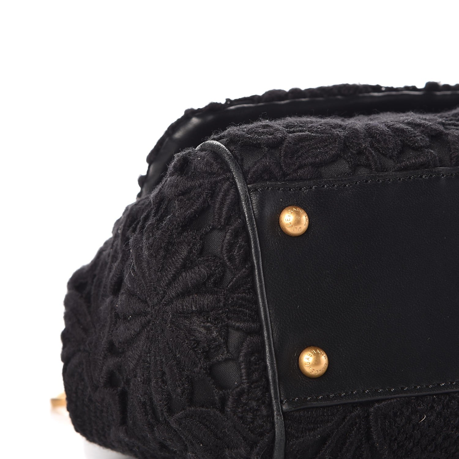 Dolce & Gabbana Calfskin Medium Embroidered Laser Cut Miss Sicily Satchel Black 7 of 10