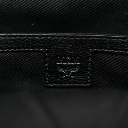 MCM Visetos Calfskin Medium Geonautic Backpack Black Phantom Grey 6 of 10