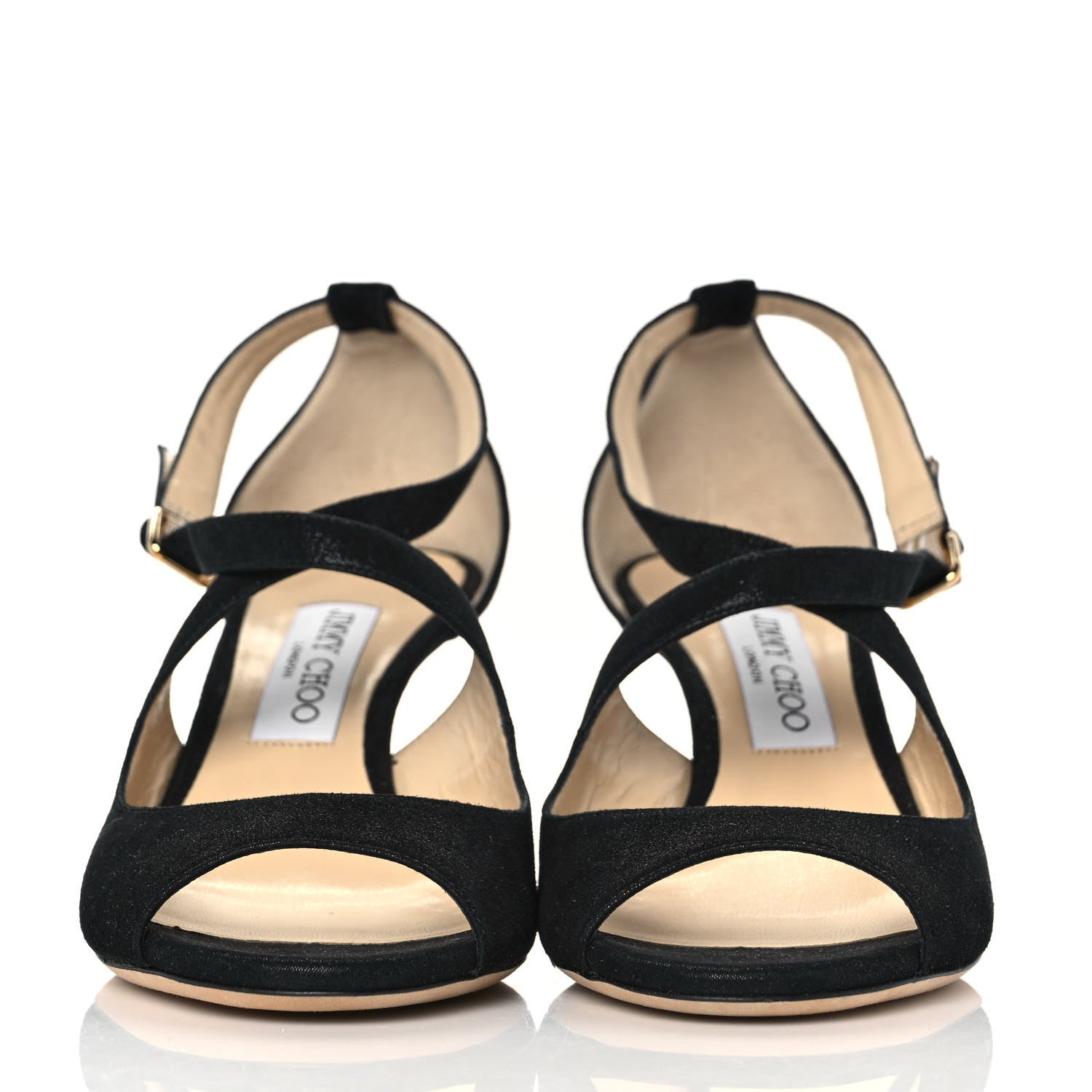 Jimmy Choo Suede Emily Sandal 38 Black 2 of 8