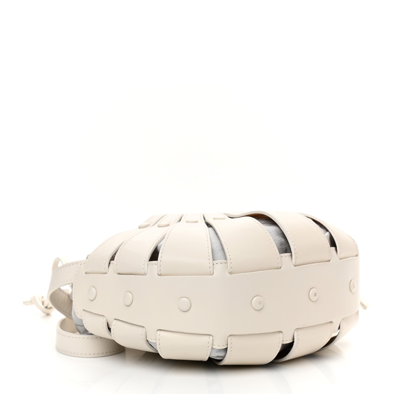 Bottega Veneta French Calfskin Small Shell White Frost 4 of 11