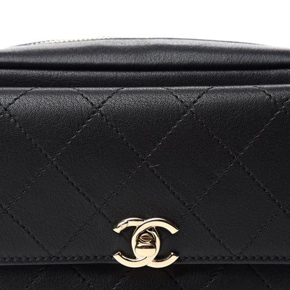 Chanel Calfskin Stitched Casual Trip Waist Bag Black 10 of 11