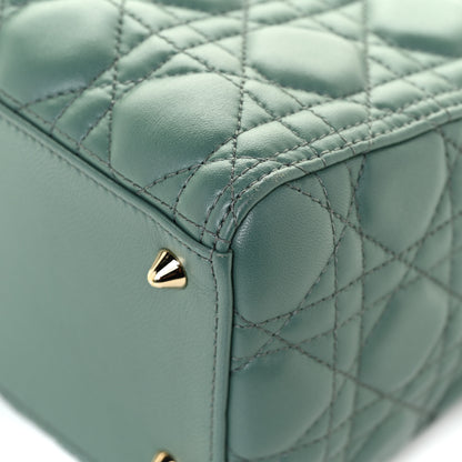 Christian Dior Lambskin Cannage Medium Lady Dior Orage 12 of 13