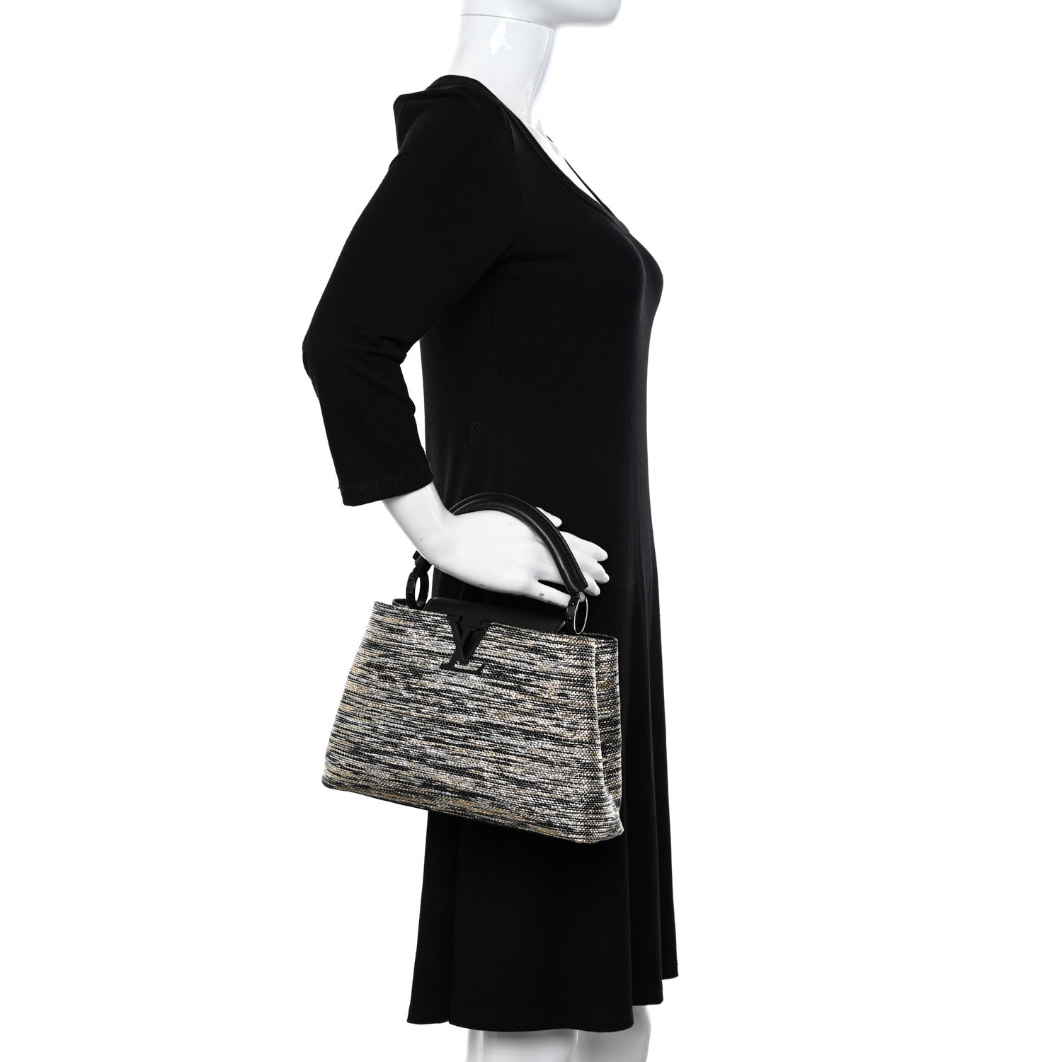 Louis Vuitton Calfskin Broderie Capucines BB 2 of 10