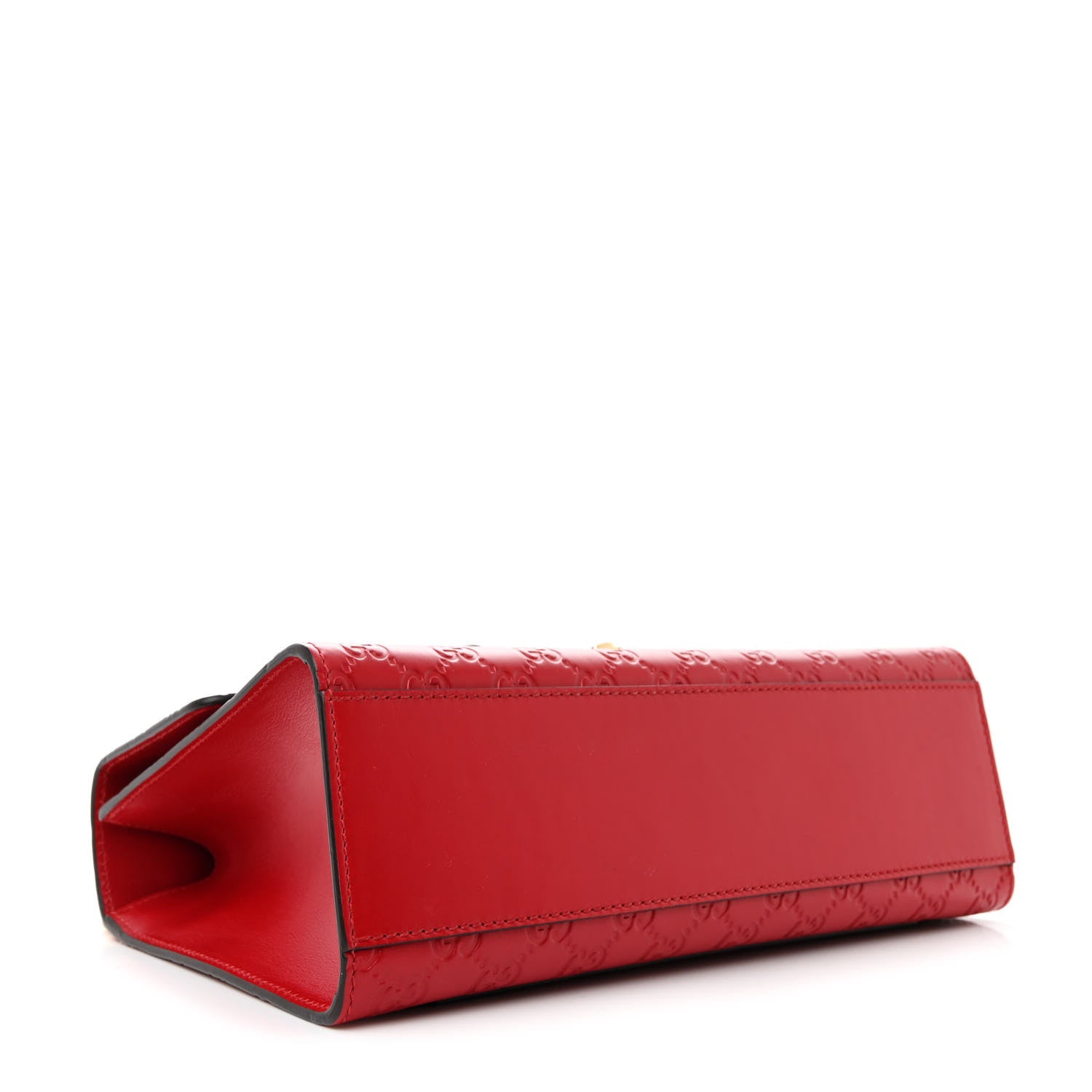 Gucci Guccissima Medium Padlock Shoulder Bag Hibiscus Red 4 of 12