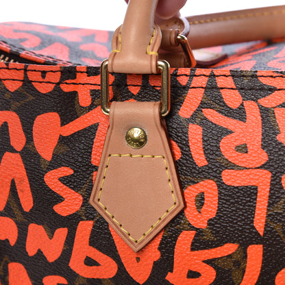Louis Vuitton Monogram Graffiti Speedy 30 Orange 10 of 14