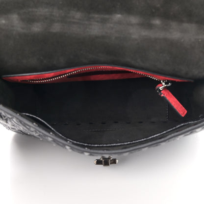 Valentino Garavani Craquele Nappa Medium Rockstud Spike Shoulder Bag Black 5 of 9