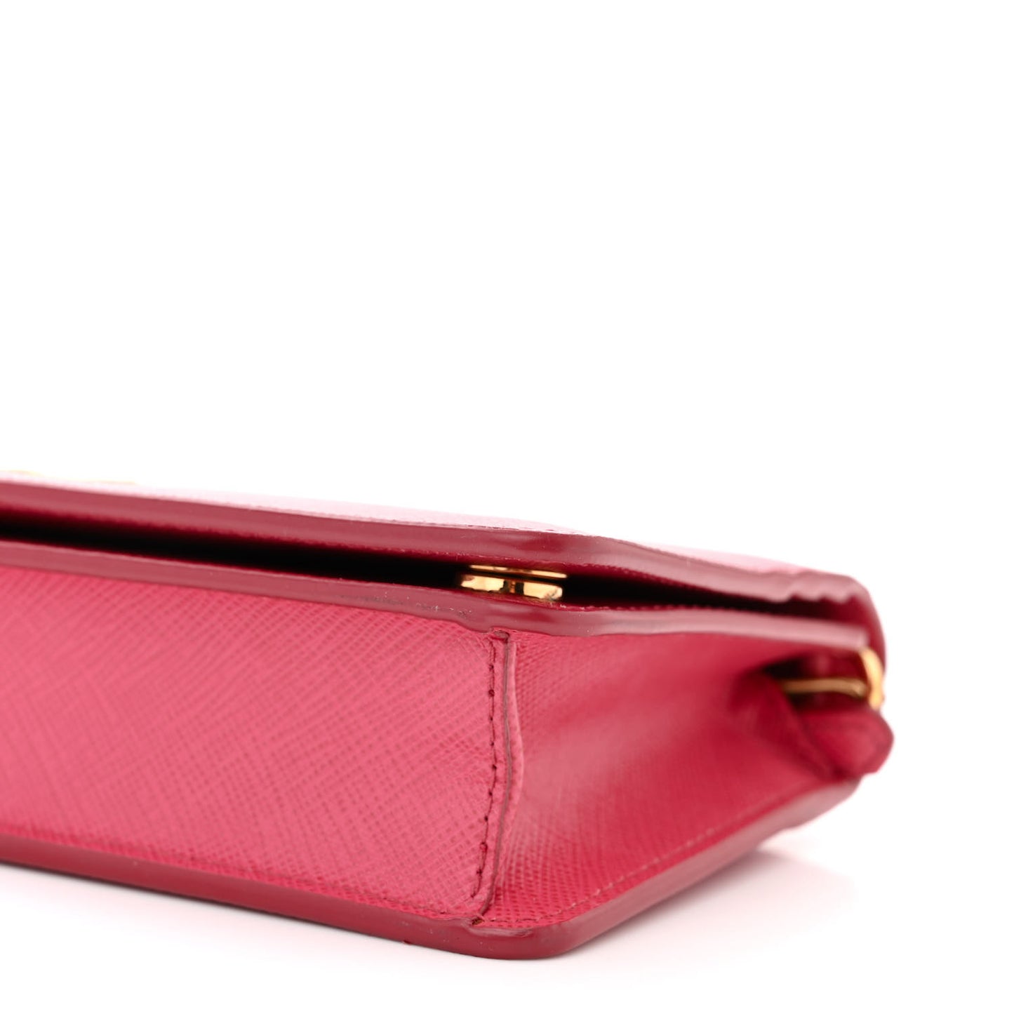 Saffiano Metal Mini Flap Crossbody Wristlet Bag Peonia