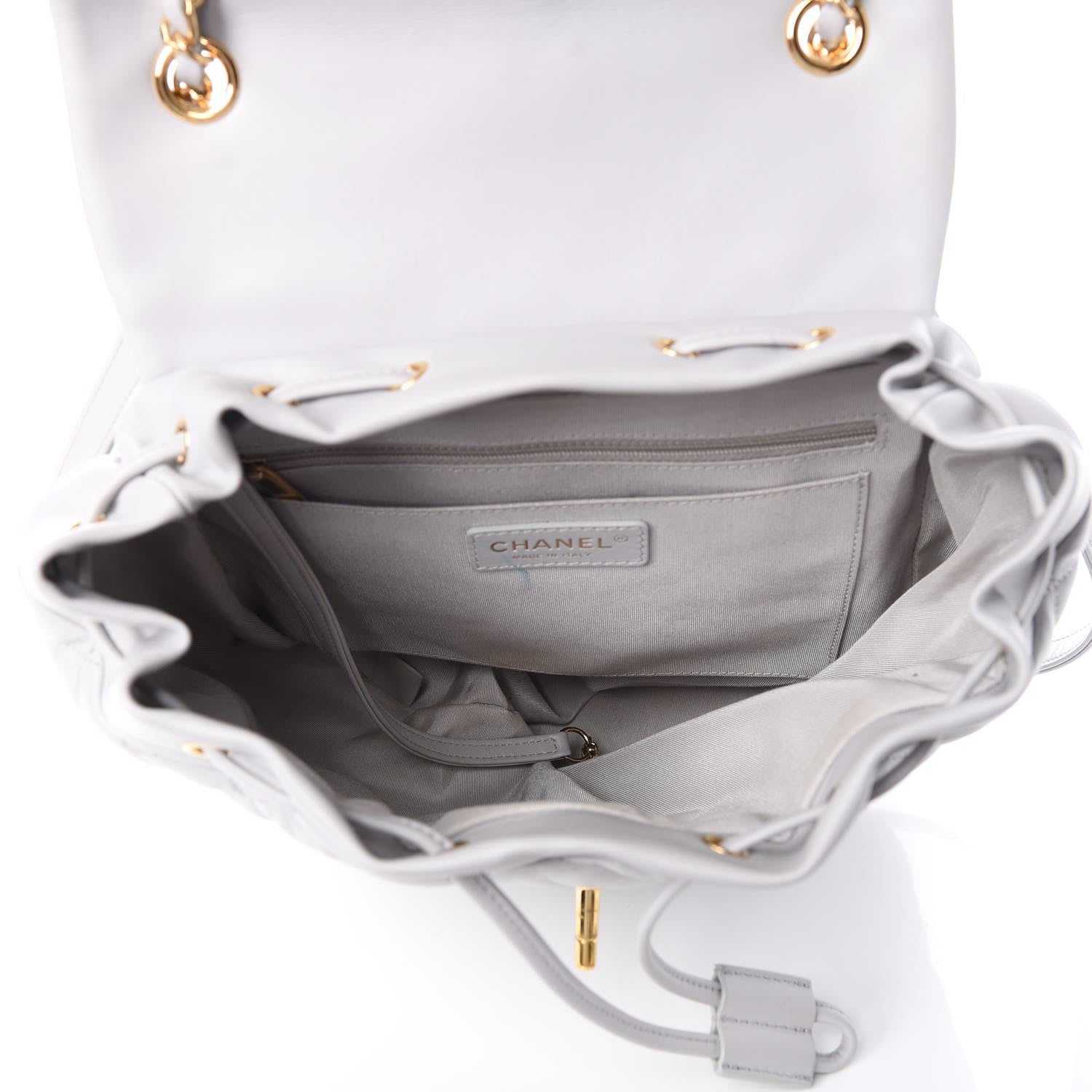 Chanel Calfskin Quilted Large Urban Spirit Backpack Grey 8 of 25