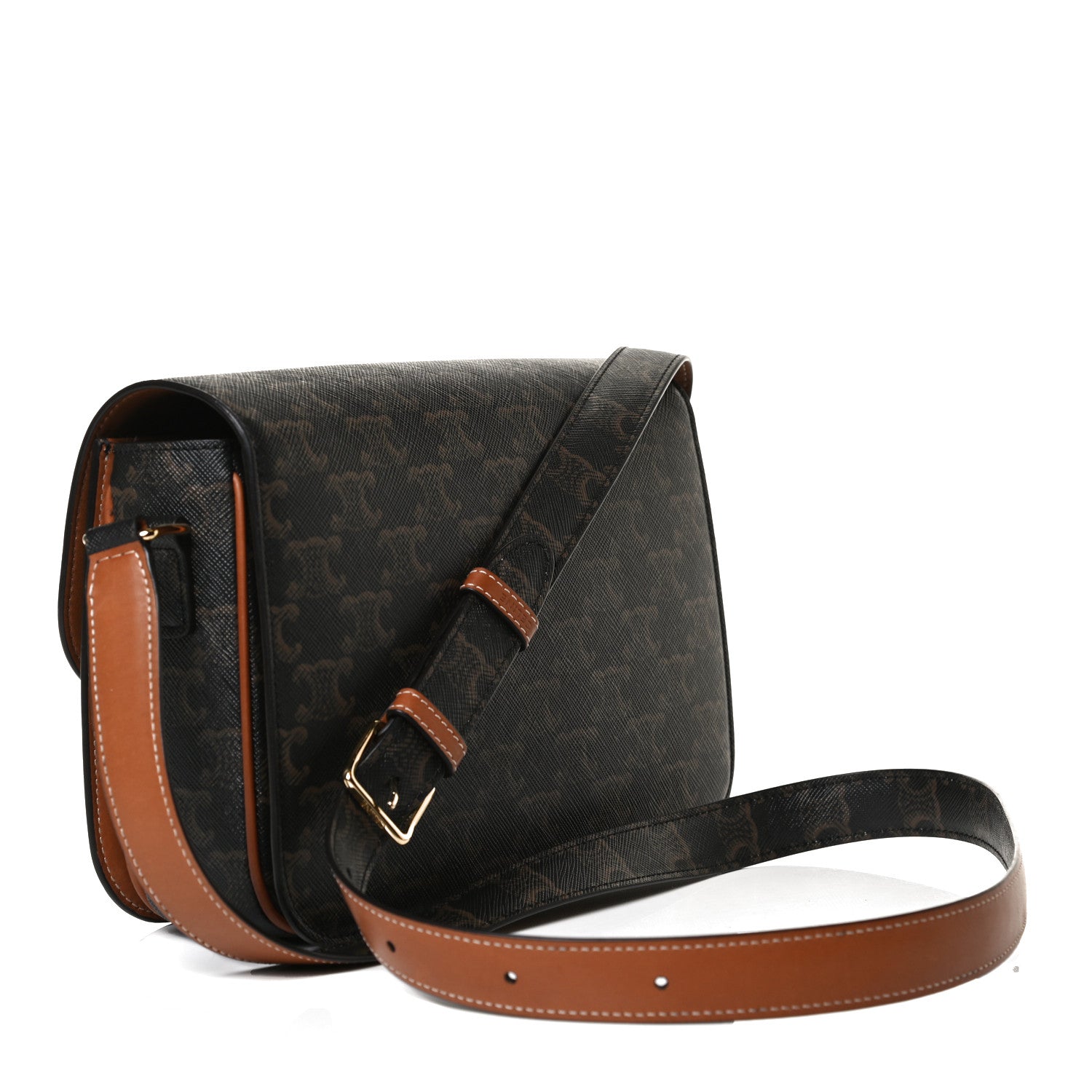 Celine Calfskin Triomphe Canvas Medium Triomphe Tan 2 of 11