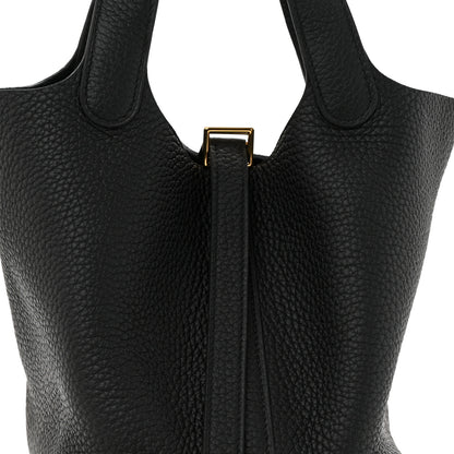 Hermes Taurillon Clemence Picotin Lock 18 PM Black 8 of 10