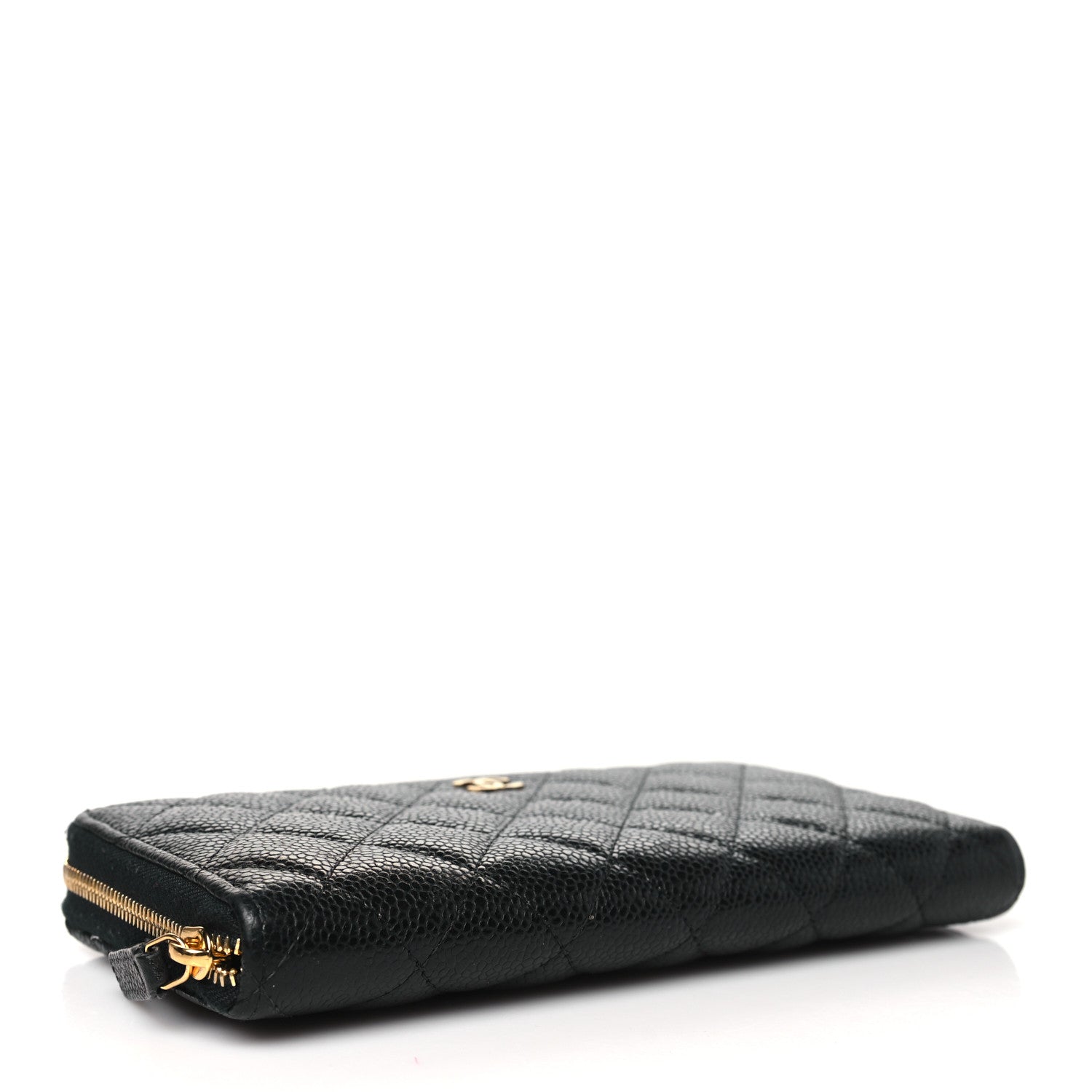 Chanel Caviar Quilted Large Gusset Zip Around Wallet Black 4 of 10
