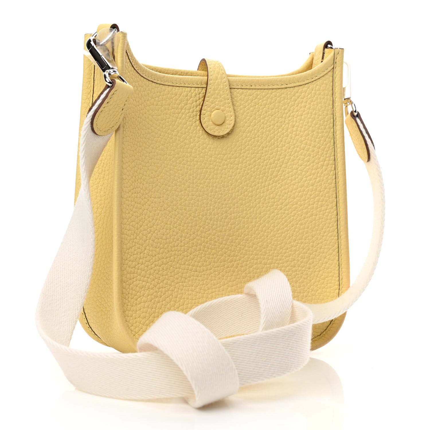 Hermes Taurillon Clemence Amazone Evelyne TPM Jaune Poussin Craie 3 of 11