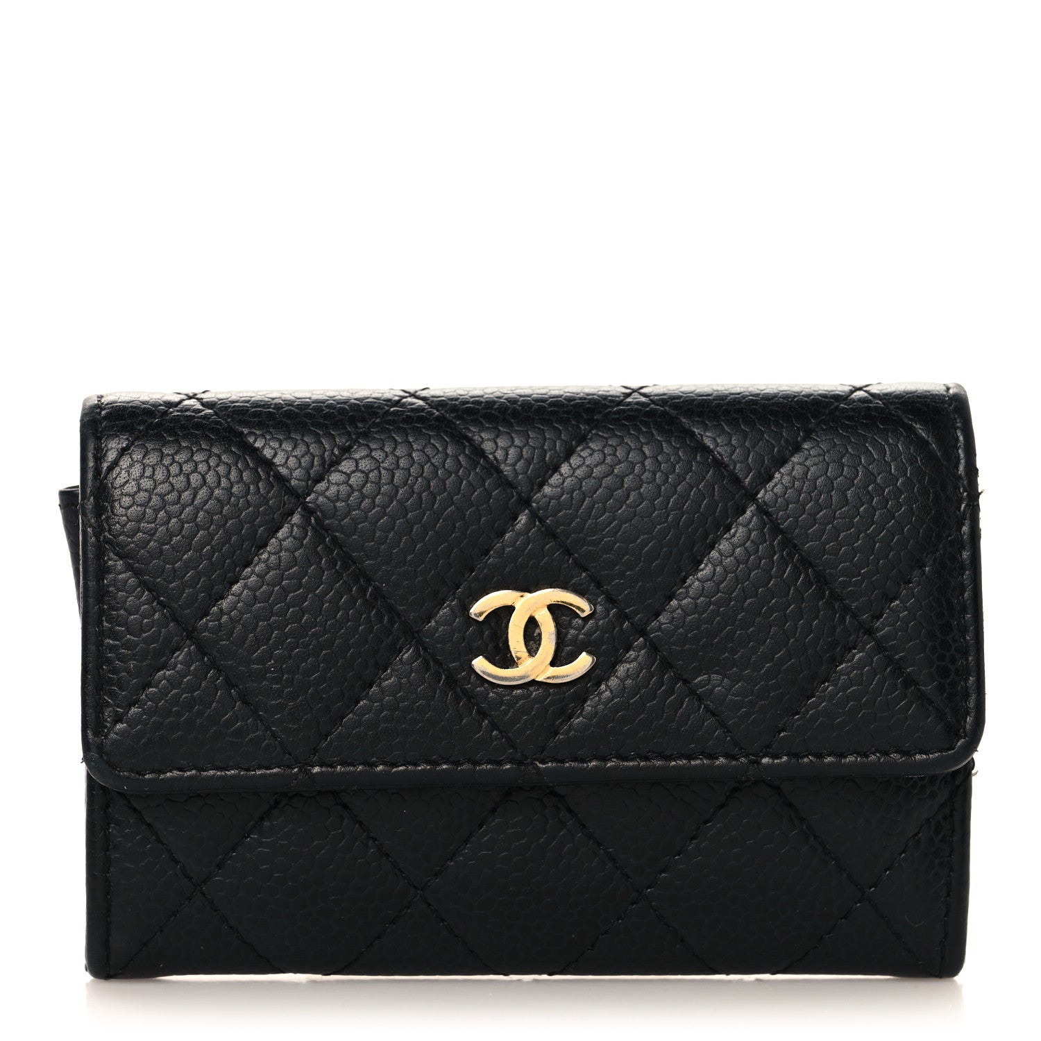 Chanel Caviar Quilted Flap Card Holder Black 1 of 8