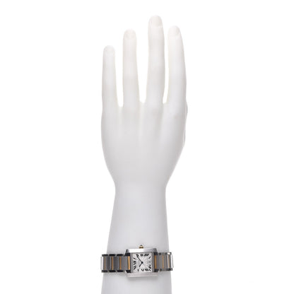 Cartier Stainless Steel 18K Yellow Gold 28mm Tank Francaise Automatic Watch 2 of 7