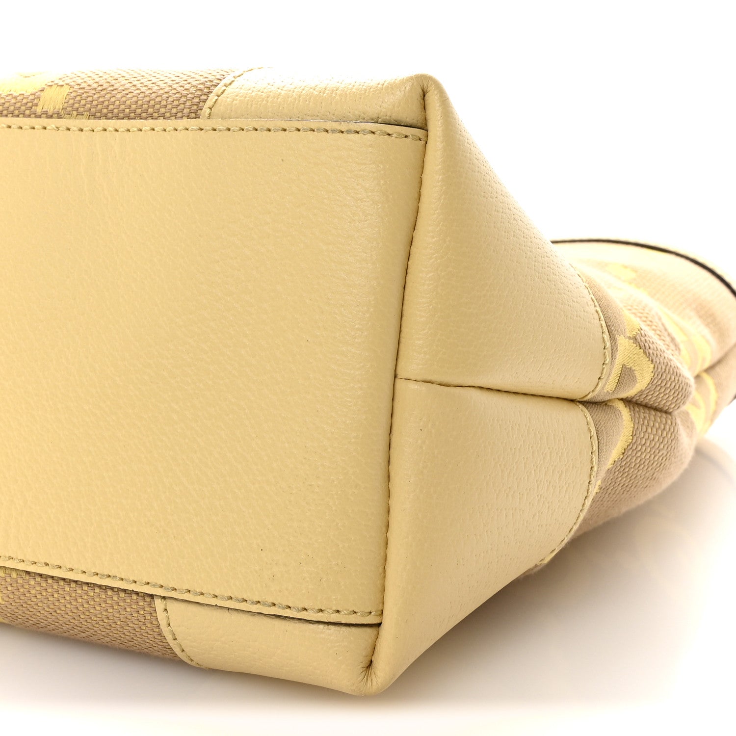 Gucci Monogram Jumbo GG Textured Dollar Calfskin Medium Ophidia Shopping Tote Beige Banana 10 of 10