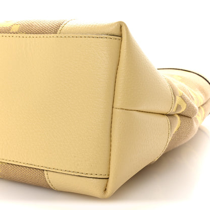 Gucci Monogram Jumbo GG Textured Dollar Calfskin Medium Ophidia Shopping Tote Beige Banana 10 of 10