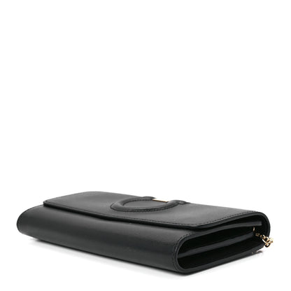 Salvatore Ferragamo Calfskin City Wallet On Chain Black Lipstick 9 of 11